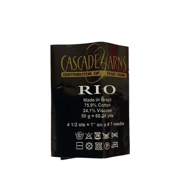 Cascade Yarns Rio Lot 10 Balls Blue No 0246 Cotton Viscose Made in Brazil - Picture 3 of 4